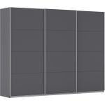 Kledingkast Kick 271 x 210 cm Grijs metallic met aluminiumkleur greeplijst