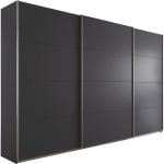 Kledingkast Kick 360 x 229 cm Grijs metallic met aluminiumkleur greeplijst