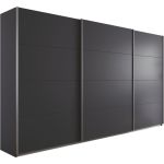 Kledingkast Kick 360 x 210 cm Grijs metallic met aluminiumkleur greeplijst