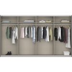 Kledingkast Kick 360 x 210 cm Grijs metallic met aluminiumkleur greeplijst