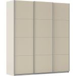 Kledingkast Kick 203 x 229 cm Champagne met aluminiumkleur greeplijst