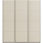 Kledingkast Kick 203 x 229 cm Champagne met aluminiumkleur greeplijst