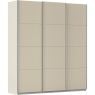 Kledingkast Kick 203 x 229 cm Champagne met aluminiumkleur greeplijst