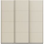 Kledingkast Kick 203 x 210 cm Champagne met aluminiumkleur greeplijst