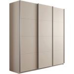 Kledingkast Kick 203 x 210 cm Champagne met aluminiumkleur greeplijst