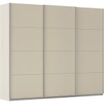 Kledingkast Kick 271 x 229 cm Champagne met aluminiumkleur greeplijst