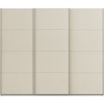 Kledingkast Kick 271 x 229 cm Champagne met aluminiumkleur greeplijst