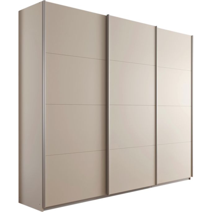 Kledingkast Kick 271 x 229 cm Champagne met aluminiumkleur greeplijst