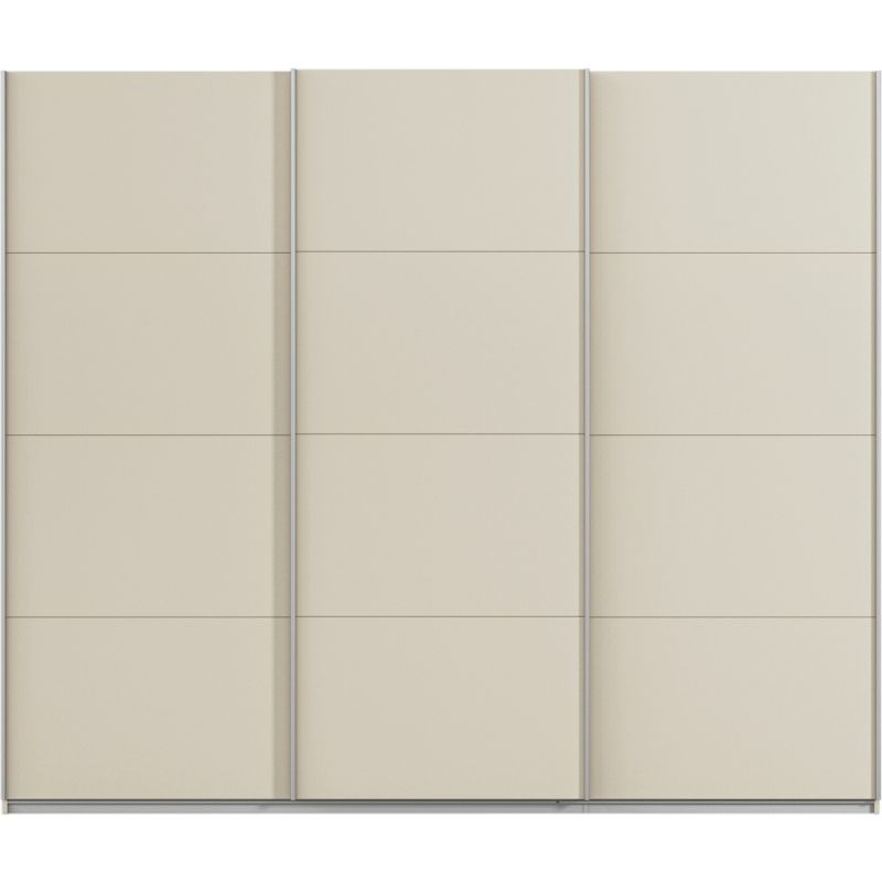 Kledingkast Kick 271 x 229 cm Champagne met aluminiumkleur greeplijst
