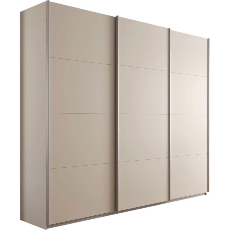 Kledingkast Kick 271 x 229 cm Champagne met aluminiumkleur greeplijst