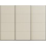 Kledingkast Kick 271 x 210 cm Champagne met aluminiumkleur greeplijst
