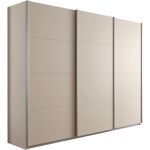 Kledingkast Kick 271 x 210 cm Champagne met aluminiumkleur greeplijst