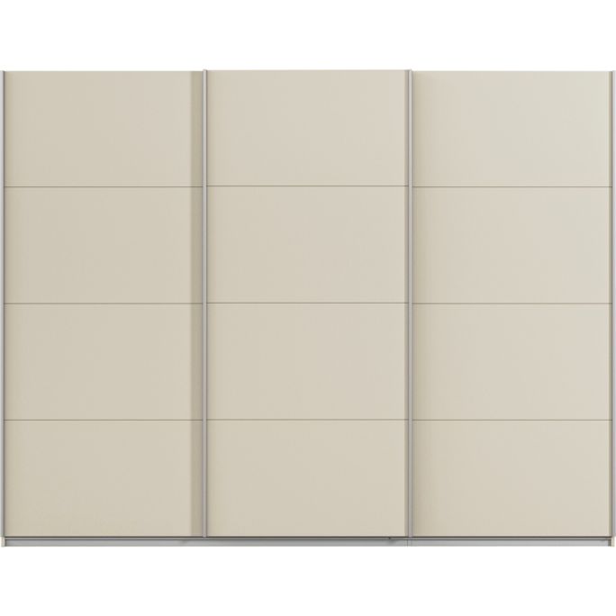 Kledingkast Kick 271 x 210 cm Champagne met aluminiumkleur greeplijst