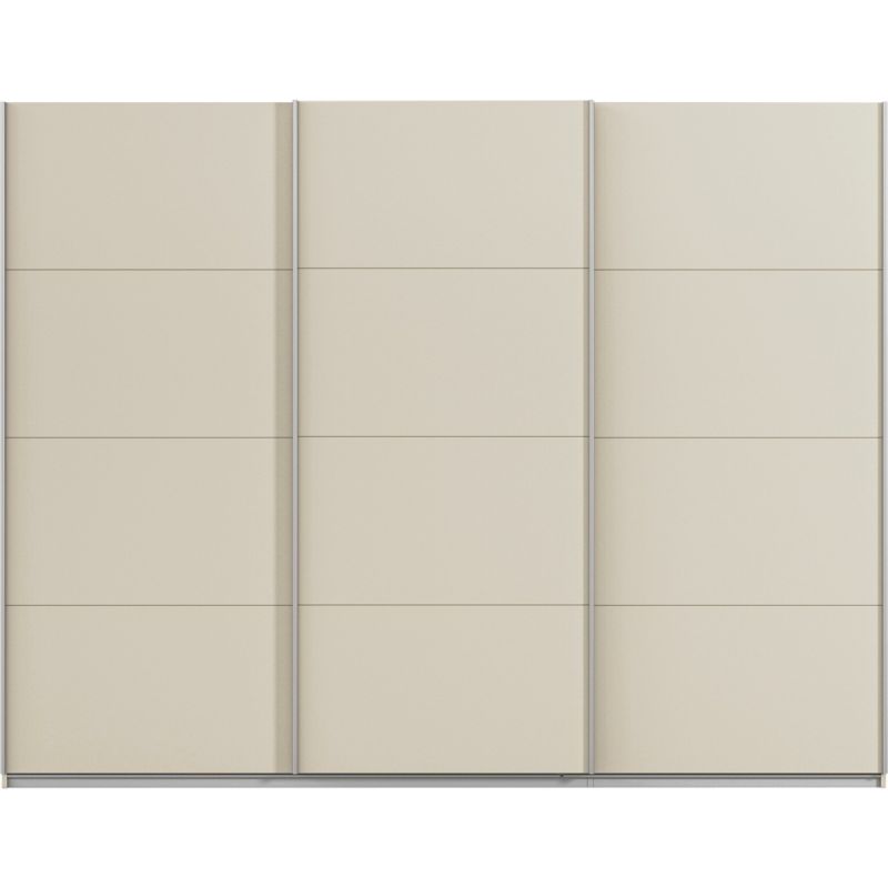 Kledingkast Kick 271 x 210 cm Champagne met aluminiumkleur greeplijst