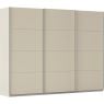 Kledingkast Kick 271 x 210 cm Champagne met aluminiumkleur greeplijst