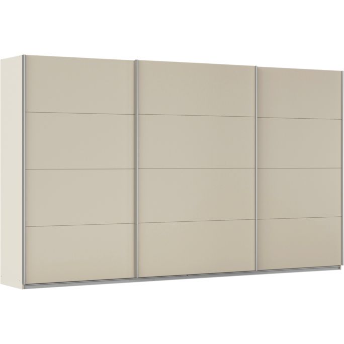 Kledingkast Kick 360 x 229 cm Champagne met aluminiumkleur greeplijst