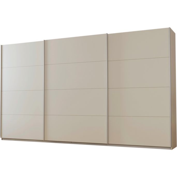 Kledingkast Kick 360 x 229 cm Champagne met aluminiumkleur greeplijst