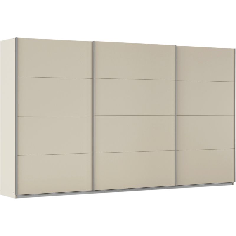 Kledingkast Kick 360 x 229 cm Champagne met aluminiumkleur greeplijst