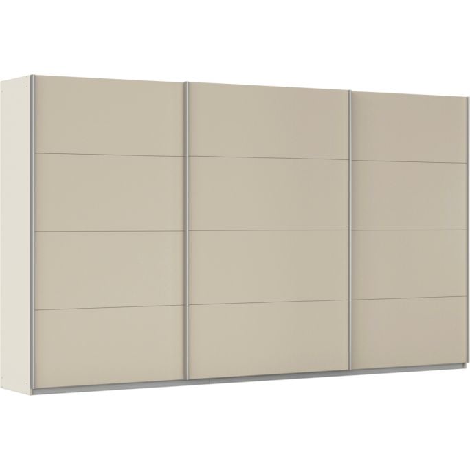 Kledingkast Kick 360 x 210 cm Champagne met aluminiumkleur greeplijst