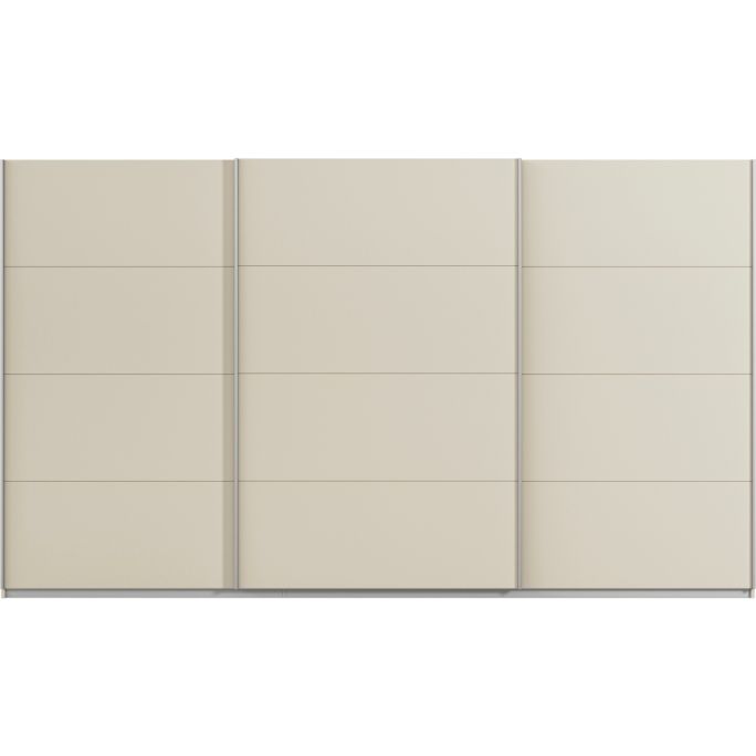 Kledingkast Kick 360 x 210 cm Champagne met aluminiumkleur greeplijst