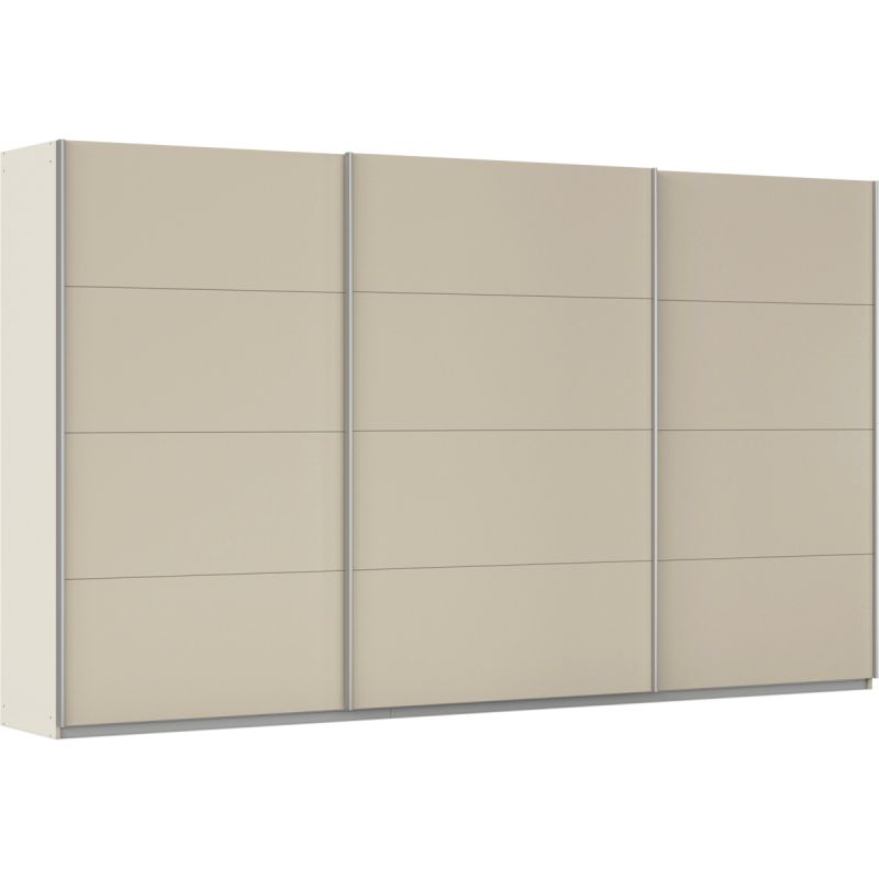 Kledingkast Kick 360 x 210 cm Champagne met aluminiumkleur greeplijst