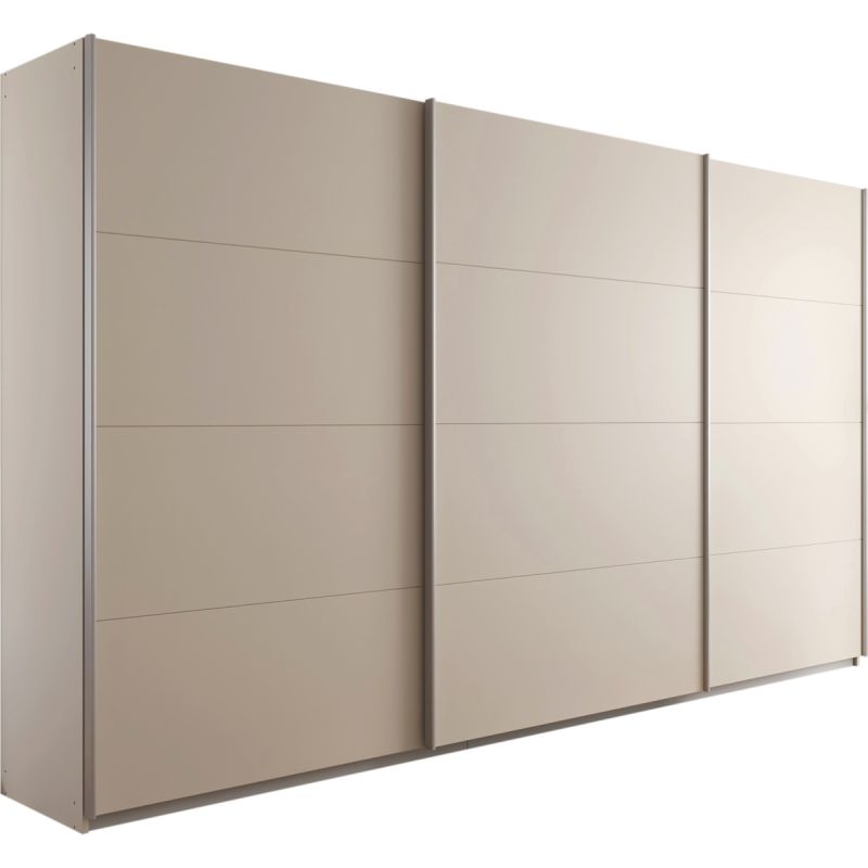 Kledingkast Kick 360 x 210 cm Champagne met aluminiumkleur greeplijst
