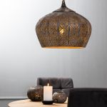 Hanglamp Emine 44cm bruin goud