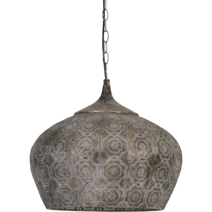 Hanglamp Emine 44cm bruin goud
