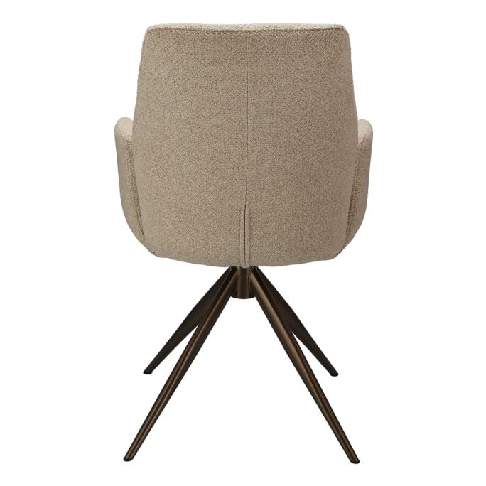 Eetkamerstoel Willow met bronze onderstel