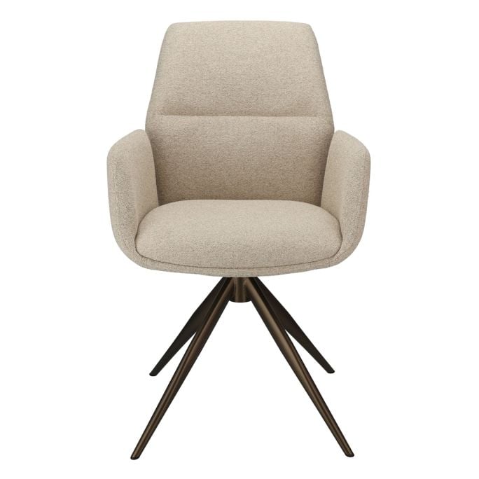 Eetkamerstoel Willow met bronze onderstel