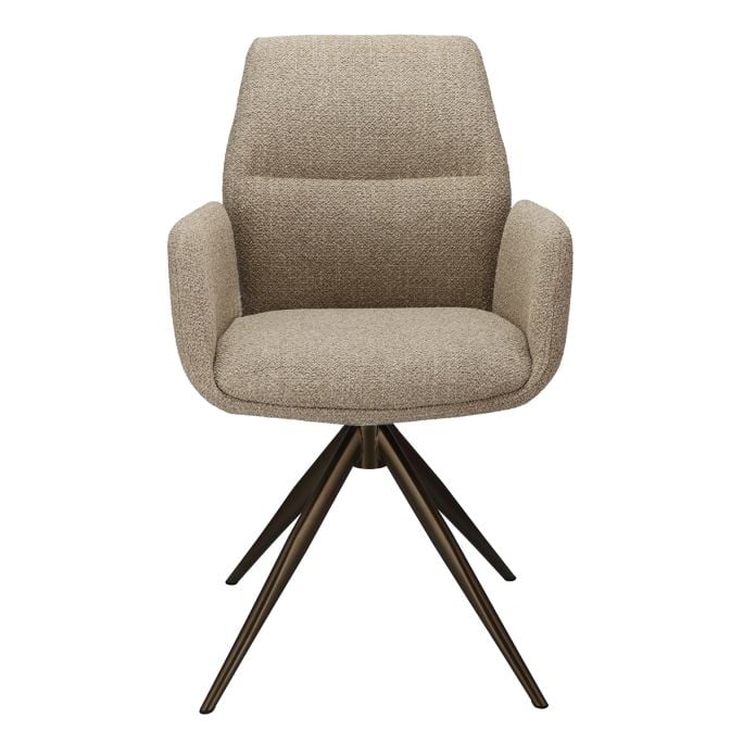 Eetkamerstoel Willow met bronze onderstel