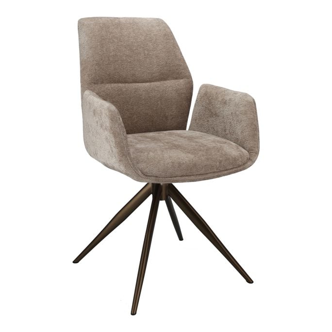 Eetkamerstoel Willow met bronze onderstel