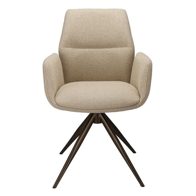 Eetkamerstoel Willow met bronze onderstel
