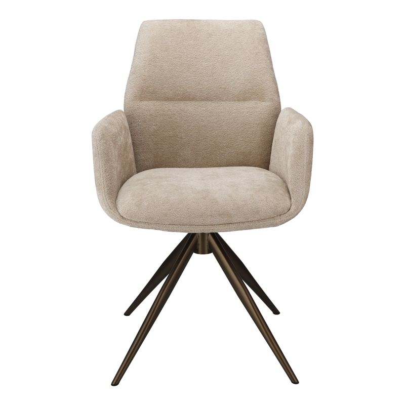 Eetkamerstoel Willow met bronze onderstel