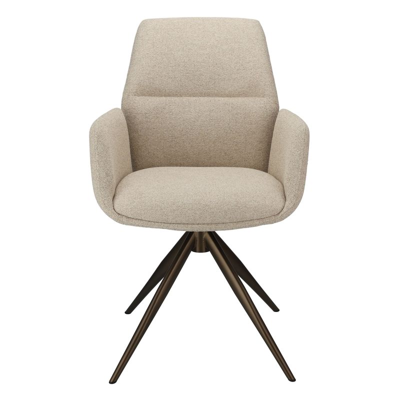 Eetkamerstoel Willow met bronze onderstel