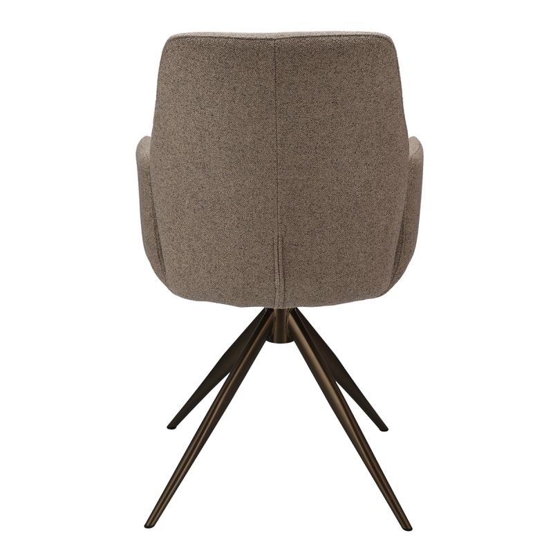 Eetkamerstoel Willow met bronze onderstel