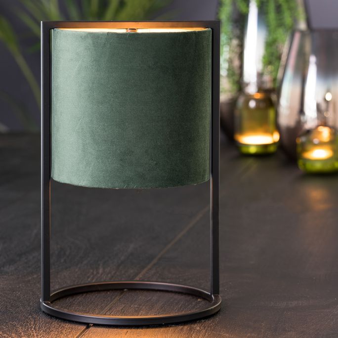 Tafellamp Savea 35cm hoog zwart en donkergroen