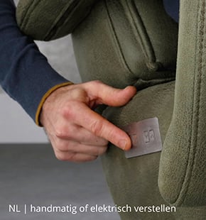 NLwoont relaxfauteuil elektrisch of handmatig verstelbaar 