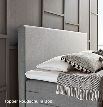 Topper van koudschuim op boxspring Bodil bij budget home store