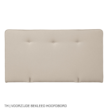 Voorzijde bekleed hoofdbord Trendhopper boxspring