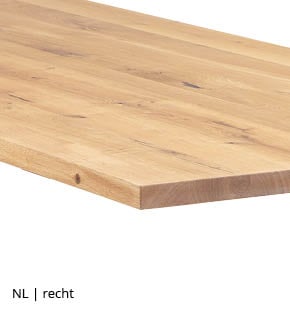 rechthoekige tafel met rechte rand en hoeken bij NLwoont