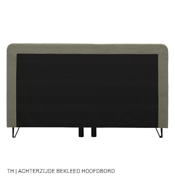 Achterzijde bekleed hoofdbord Trendhopper boxspring 