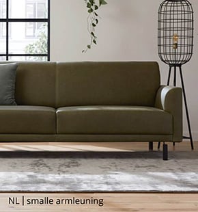 Bank van NLwoont met smalle armleuning