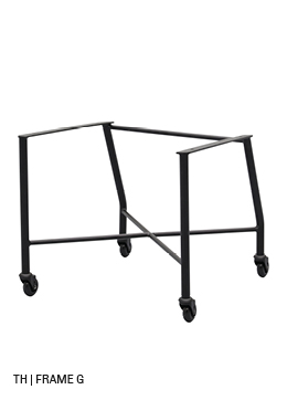 Trendhopper eetkamerstoel met wieltjes stoelpoten frame G