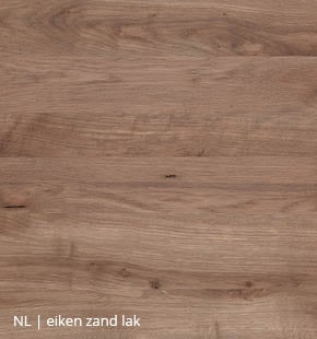 Eiken blad met zand lak voor NLwoont tafel op maat