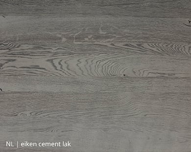 Eiken blad met cement lak voor NLwoont tafel op maat