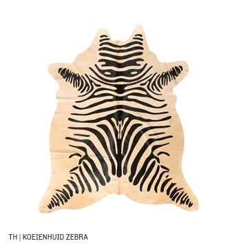 zebraprint vloerkleed op koeienhuid van Trendhopper