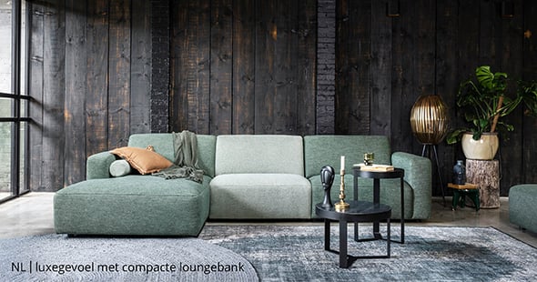 Een compacte loungebank van NLwoont geeft een luxegevoel