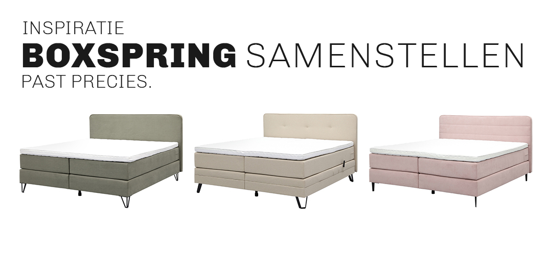 Comfortabele toffe boxspring samenstellen kan bij Trendhopper.