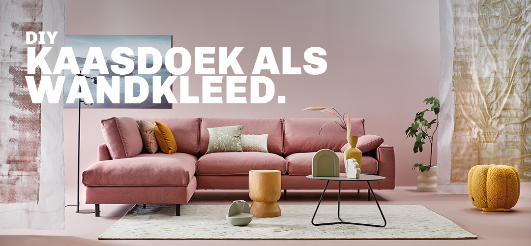 Inspiratie voor DIY wandkleed van kaasdoek bij Trendhopper